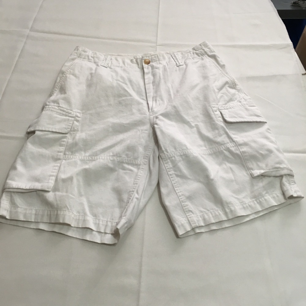 Polo Ralph Lauren Cargo Shorts Mens Size 31 White Relaxed Fit